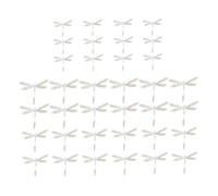 OATIPHO Lot de 36 Stickers Muraux Libellule 3D Argentés Décoration Murale Imitation Libellule 3D Autocollants Décoratifs pour Intérieur Loisirs Créatifs et Ambiance Naturelle