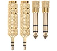 OATIPHO Lot de 4 Adaptateurs Audio 35 MM vers 635 MM et 635 MM vers 35 MM Connecteurs Stéréo Double Piste Conversion 360° Compatibles Casques et Amplificateurs