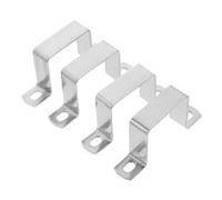OATIPHO Lot de 4 Colliers de Serrage en Acier Inoxydable Support de Tube Carré U Fixation Robuste M40X60 Clip de Tuyau pour Usage Industriel et Domestique