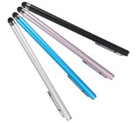OATIPHO Lot de 4 Stylets Capacitifs pour Écrans Tactiles, Stylo D’écriture Précis pour Tablette et Smartphone, Couleurs Noir, Argenté, Rose et Bleu, Accessoires Pratiques pour Prise