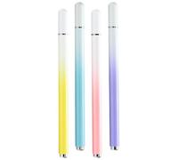 OATIPHO Lot de 4 Stylets Capacitifs Universels pour Écran Tactile Stylets de Précision Multicolores Pointe de Rechange Intégrée Compatibles Smartphone et Tablette Design Dégradé Blanc