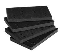 OATIPHO Lot de 4 Tampons de Ponçage en Mousse 80X133 MM à Interface Souple Patins d'Interface pour Ponceuse Plateau de Support Amortisseur pour Polissage Automobile et Bricolage