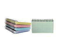 OATIPHO Lot de 5 Blocs-Notes à Spirale Lignés Format Petit Carnet Portable Couverture Plastique Transparente Couleurs Assorties Fournitures pour Étudiants et Bureau Cahiers de Poche