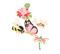 OATIPHO Lot De 5 Broches Décoratives En Alliage Métal, Broches à Vêtements Motif Fleurs, Abeilles Et Poissons, Bijoux Fantaisie Femme, Accessoire Élégant Pour Soirée Et Cérémonie