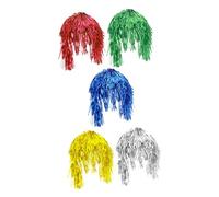 OATIPHO Lot De 5 Guirlandes Décoratives Pour Perruques En Aluminium À Paillettes Pour Fête Mariage Photomaton Fête Festival En Pvc