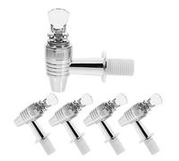 OATIPHO Lot de 5 Robinets de Remplacement à Levier pour Distributeur de Boissons Bec Verseur en Plastique Compatible Carafe et Bonbonne Débit Régulier Accessoires pour Pichet à Jus et