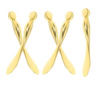 OATIPHO Lot de 5 Sticks Applicateurs Contour des Yeux en Alliage de Zinc Doré - Roll-On Massage Doux et Spatule pour Crème et Masque - Format Compact Portable pour Soins Visage et Détente