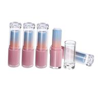 OATIPHO Lot De 5 Tubes De Rouge à Lèvres Vides Dégradé Rose Transparent, Contenant Abs Couvercle, Petit Format, Recharges Diy Pour Maquillage Voyage