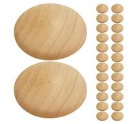 OATIPHO Lot de 50 Bouchons en Bois à Tête Plate 25x20 Mm, Cache-vis Décoratifs pour Meubles en Bois, Escaliers et Armoires, Couvercles de Trou de Plancher, Couverture de Perçage