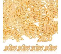 OATIPHO Lot de 50 Pendentifs en Alliage Métal Doré 2026 Taille Moyenne Accessoires pour Création de Bijoux Porte-Clés Bracelets et Boucles D’Oreilles Breloques Personnalisées pour