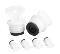 OATIPHO Lot de 6 Bouchons de Fermeture en Caoutchouc Blanc 21 Mm pour Bouillottes, Joints Étanches pour Sachets D'eau Chaude, Accessoires Pratiques pour Chauffe-eau Portable et Usage