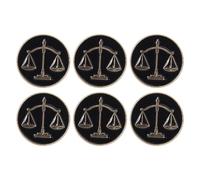 OATIPHO Lot de 6 Broches en Métal Balance Justice - Épingles D’Avocat et Juge Vintage - Insignes du Ministère Justice pour Costume Accessoire Droit Présent Élève et Professionnel