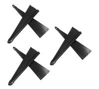 OATIPHO Lot de 6 éventails pliables noirs pour bricolage accessoires classiques japonais Structure en plastique pour remplacement résistant pour Tai Chi et Kung Fu