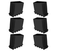 OATIPHO Lot de 6 Patins de Antidérapants en Caoutchouc Noir Épais 25 X 5 CM pour Pieds D’Échelle Accessoires Isolants pour Escabeau et Échelle de Sécurité et Stabilité Renforcées