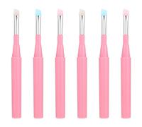 OATIPHO Lot de 6 Pinceaux à Sourcils en Silicone Pinceau de Maquillage Multi-Usages Poignée Confortable Accessoire Beauté pour Filles pour Maquillage des Yeux Visage