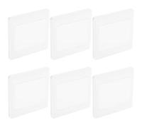 OATIPHO Lot de 6 Plaques d'Interrupteur Type 86 Blanches Cache-Prises Étanches sans Trou Plaque Murale de Boîte de Jonction pour Maison Bureau et Salle de Classe