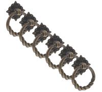 OATIPHO Lot de 6 Poignées de Tiroir en Alliage de Zinc Style Rétro Carré et Forme Géométrique Grosse Taille Vis Poignées Multifonctionnelles pour Commode Boîte à Bijoux et Meuble