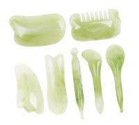 OATIPHO Lot De 7 Planches De Massage Gua Sha En Résine Artificielle Verte