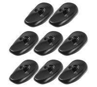 OATIPHO Lot de 8 Cache-oreilles pour Coloration Capillaire en Silicone Noir, Protège-oreilles Anti-tache Réutilisables, Accessoire Coiffure pour Salon et Usage Domestique, Protection