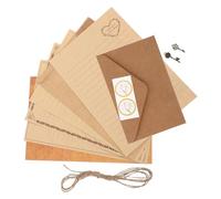 OATIPHO Lot de Papeterie Vintage 72 Pièces A5 - Papier Kraft Épais Ligné Enveloppes Assorties - Ensemble D’enveloppes pour Invitations, Lettres D’Amour et Correspondance, Papeterie