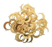 OATIPHO Lune Double Trou de Connexion Breloques en Alliage Doré 50 pour Création de Bijoux Design Compact et Décoratif, pour Fabrication de Bracelets et Colliers