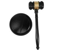 OATIPHO Maillet de Juge en Bois avec Bloc Sonore Marteau de Vente aux Enchères Maillet d'Avocat Polyvalent pour Usage Professionnel et Décoration