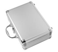 OATIPHO Mallette Rigide en Alliage D'aluminium Petite Taille Serrure à Clé Intérieur Mousse Protectrice Œufs Mousse Plate Étui de Transport Multifonction pour Outils Maquillage