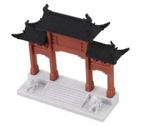 OATIPHO Maquette Miniature D’Architecture Chinoise Ancienne Décor de Jardin de Bonsaï et Aquarium Modèle de Porte en Résine Compacte Ornement Micro-Paysager Vintage Taille Petite