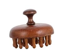 OATIPHO Masseur De Tête Pour Chevelu Peigne Chevelu Brosse à Cheveux à Pointe Ronde Brosse à Cheveux Guasha Peigne à Dents Larges Bois Pour Unisexe