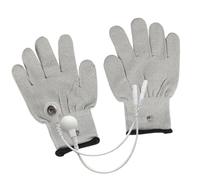 OATIPHO Mitaines de Thérapie Électrique Blanches en Fibres Argentées Taille M avec Lignes de Conversion, Mitaines de Massage Électriques pour Mains, Compatibles Appareils de Stimulation