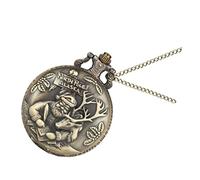 OATIPHO Montre de Poche Rétro à Quartz Pendentif Décoratif Chaîne de Montre Vintage Horloge Pendentif