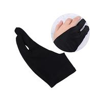 OATIPHO Moufles de Peinture à Deux Doigts Moufles d'Artiste Anti-Taches Respirants et Incurvés Conçu pour Tablette Couleur Noir Confortable et Solide