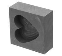 OATIPHO Moule à en Graphite de Cœur pour Fusion de d'Argenté Fente Cœur Outil de Coulée Fusion de Métaux Adapté à la Fabrication de Bijoux et Laboratoires