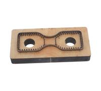 OATIPHO Moule de Découpe Fabrication du Cuir en Bois - Matrice de Poinçonnage Tête de Sangle - Lame Métallique Tranchante - Grand Format - Outil pour Maroquinerie et Artisanat Cuir DIY