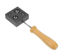 OATIPHO Moule Demi-Sphère en Graphite 195 X 55 X 2 CM Poignée en Bois Outil de Moulage pour Travail du Verre Fonte de Métaux et Marquage du Bois Accessoire Artisanal Polyvalent pour