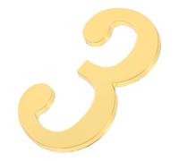 OATIPHO Numéro de Porte Autocollant Métallique Doré 7x5 Cm Grand Format, Panneau D’adresse Résistant aux Intempéries pour Maison, Bureau et Boîte aux Lettres Individuelle, Identification