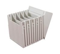 OATIPHO Organiseur de Dossiers Mural Extensible A5 Porte-Documents Suspendu en Polypropylène Gris Clair 5 Compartiments Modulables Rangement Mural pour Bureau et Maison Trieur de