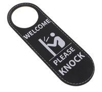 OATIPHO Panneau de Porte Bureau Double Face Noir et Jaune Panneau d'Absence Bureau pour Porte Accroche-Porte Hôtel Signalisation de Communication Visible et Pratique