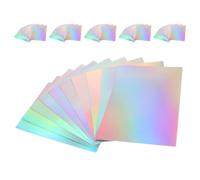 OATIPHO Papier Cartonné Métallisé Miroir Irisé A4 160 G/m², Lot de 60 Feuilles Colorées Brillantes, Papier Holographique pour Loisirs Créatifs, Scrapbooking et Bricolage, Compatible Jet