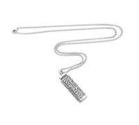 OATIPHO Pendentif Flacon En Métal Creux Ouvert Porte-cendres Avec Gravure Paroles Vraies, Unisexe, Design Gawu Protecteur, Pour Voyage Et Usage Quotidien