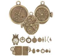 OATIPHO Pendentifs en Alliage Vintage pour Fabrication de Bijoux Diy, Breloques de Collier Antique, Assortiment 1 Sachet, Bricolage Artisanal pour Amateurs, Présent Créatif pour Noël et Anniversaires