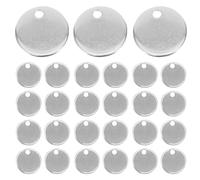 OATIPHO Pendentifs Ronds Plats en Acier Inoxydable 8 MM Lot de 100 Breloques Vierges pour Gravure Accessoires DIY Bijoux Étiquettes Métalliques Personnalisables Création Collier et