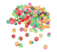 OATIPHO Perles en Pâte Polymère 10 MM Multicolores de Tranches de Fruits 500 Pièces Perles d'Espacement pour Création de Bracelets et Colliers DIY Accessoires Légers et Solide pour