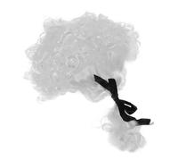 OATIPHO Perruque Blanche Courte Bouclée Pour Femmes Et Hommes Accessoire De Costume De Juge Pour Halloween Cosplay Et Rôle De Couple