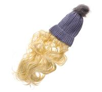 OATIPHO Perruque Chapeau Chapeau D'Hiver Perruques Blanches Bonnet Perruque Dame Bonnet Avec Cheveux Chapeaux Bonnets Mignon Bonnet