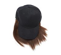 OATIPHO Perruque Courte et Lisse Style Bobo Amovible Coiffe pour Femme Perruque et Chapeau