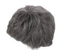 OATIPHO Perruque Courte Grise Dégradée pour Femme Coupe Facile avec Frange Coiffure Naturelle pour Chaque Événement