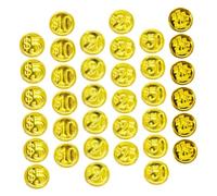 OATIPHO Pièces De Monnaie Pirate 1 Cm pour Garçon Et Filles, 48 Pièces en Plastique Léger, Jouet Amusant pour Fêtes à Thème Pirate, Accessoires De Jeu pour Chasse Au Trésor Et Carnaval