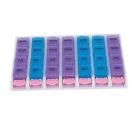 OATIPHO Pilulier Hebdomadaire 28 Compartiments Portable Plastique Détachable Bouton Poussoir pour Organisation Remède Voyage Santé Extérieur