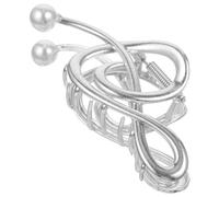 OATIPHO Pince à Cheveux De Note De Musique Avec Ornements Ivoires, Grandes Pinces à Griffes En Métal Argenté, Maintien Pour Cheveux Épais, Accessoires Coiffure Féminins Pour Concerts Et Événements